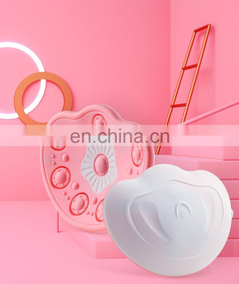 Wireless Silicone Chest Massager Red Blue Light Lactation Massage Care Hot Vibrating Breast Massager Machine