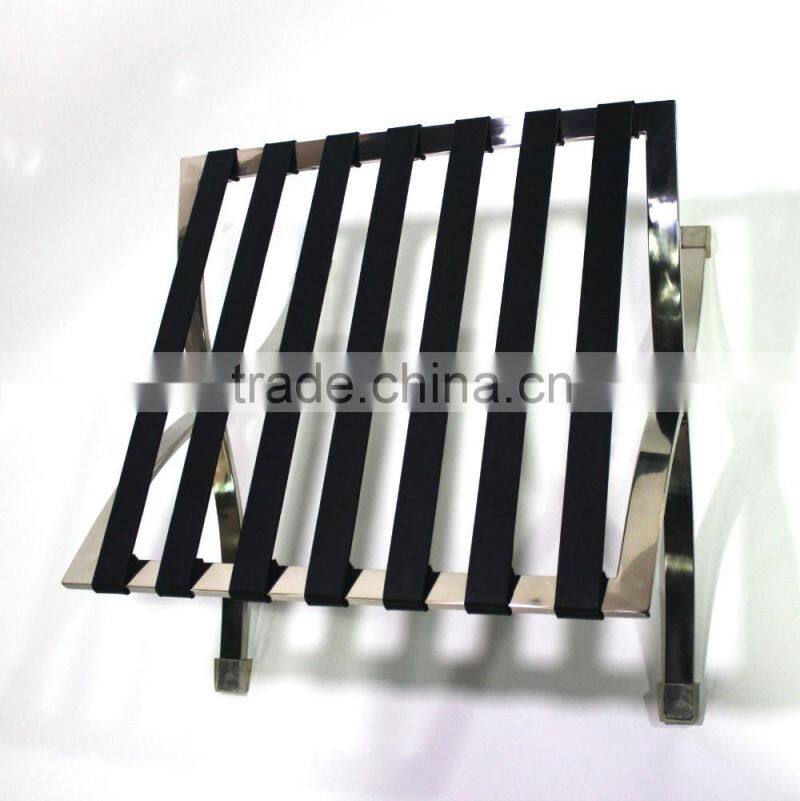 stainless steel X frame barcelona ottoman