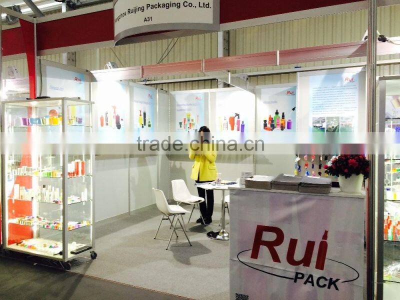 Round pink color empty PET foam bottle / Plastic bottle with foam pump 100ml 200ml foam pump