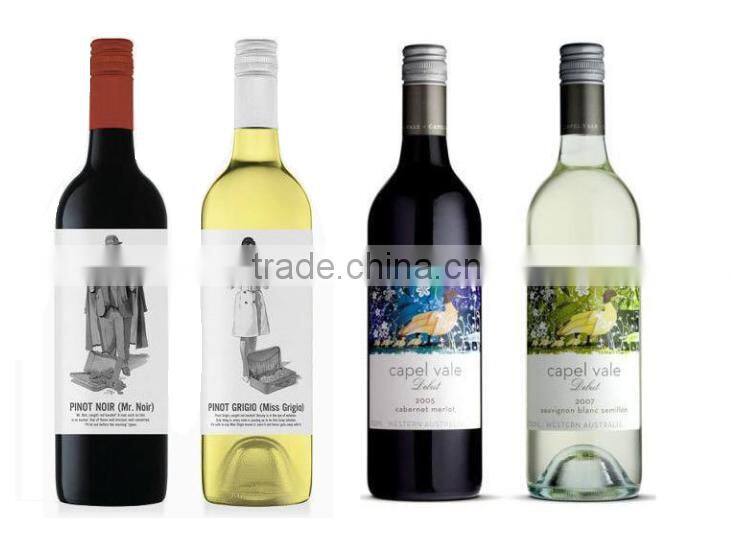 Cololful wine bottle sticker label for germany beer