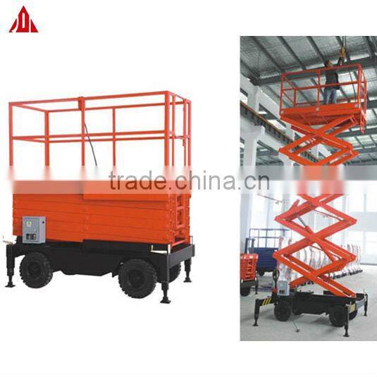 movable scissor lift platform/mobile hydraulic lift table/scissor hydraulic lift platform QYCY0.3-9