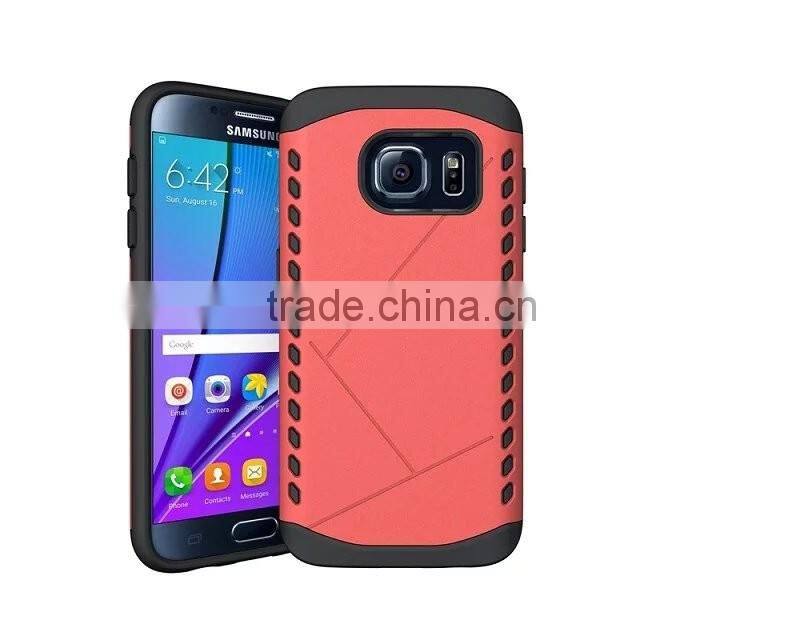 2 in 1 mobile phone TPU shock proof slim armor case hard cover for samsung galaxy s7 plastic case