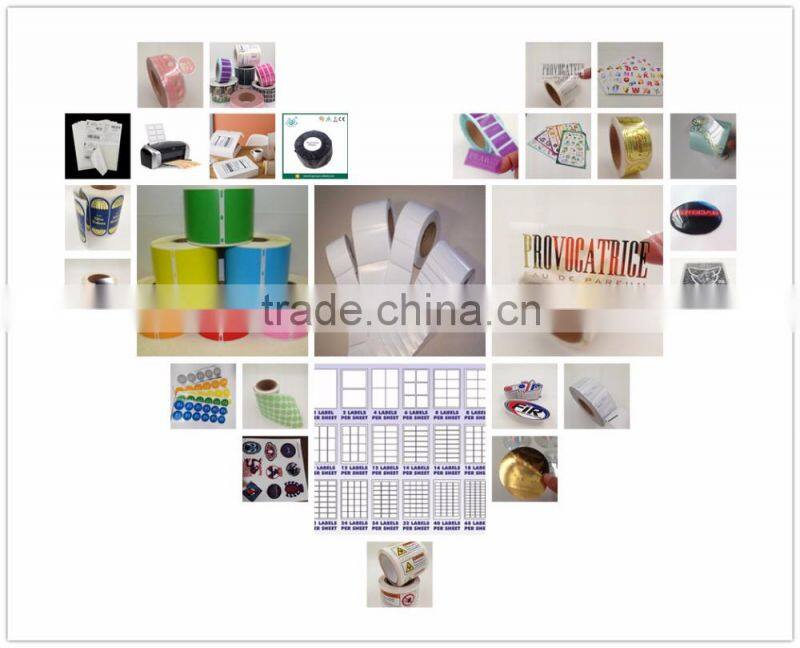 factory price waterproof pp material round food printing label sticker