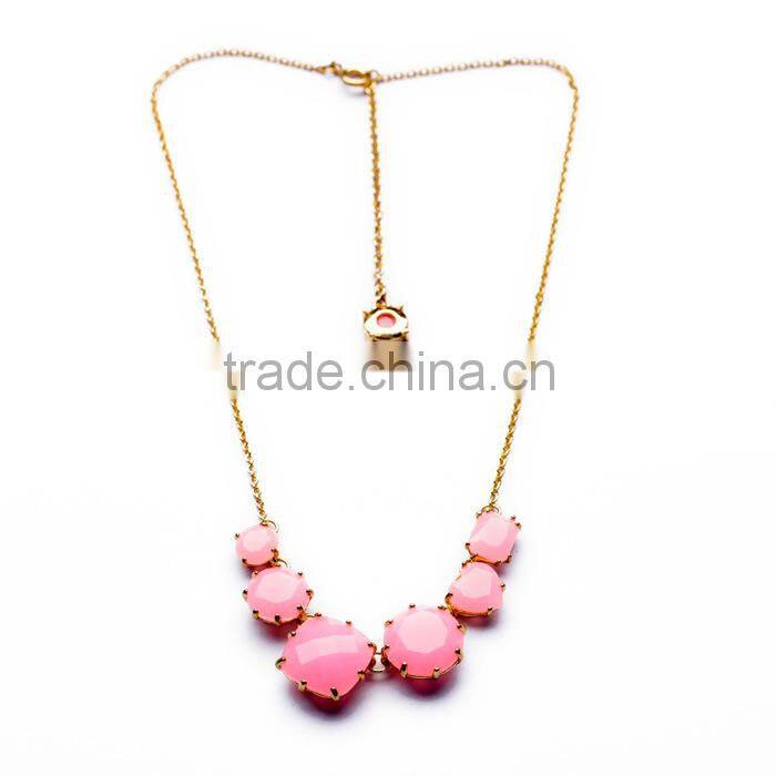 Crystal Lovely Girls Fresh Mint Color Necklace