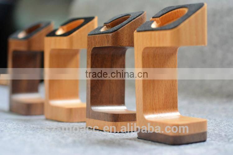 Strong and light Natural wood watch stand watch display stand for apple watch