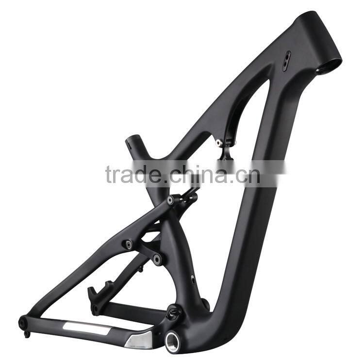 Fat suspension bike 26er mtb strong full dual suspension snow bike frame 200*57mm
