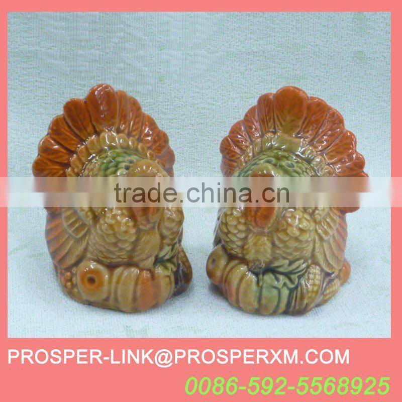 Harvest ceramic turkey decoration