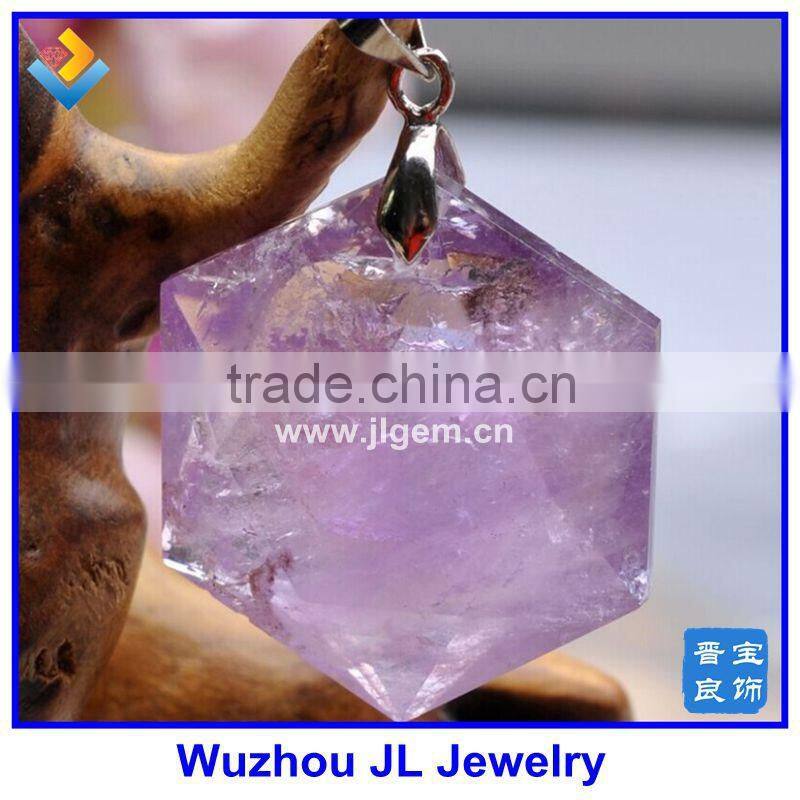 2016 Hot Sale Natural White Crystal David Star White Six Amn Star Pendant