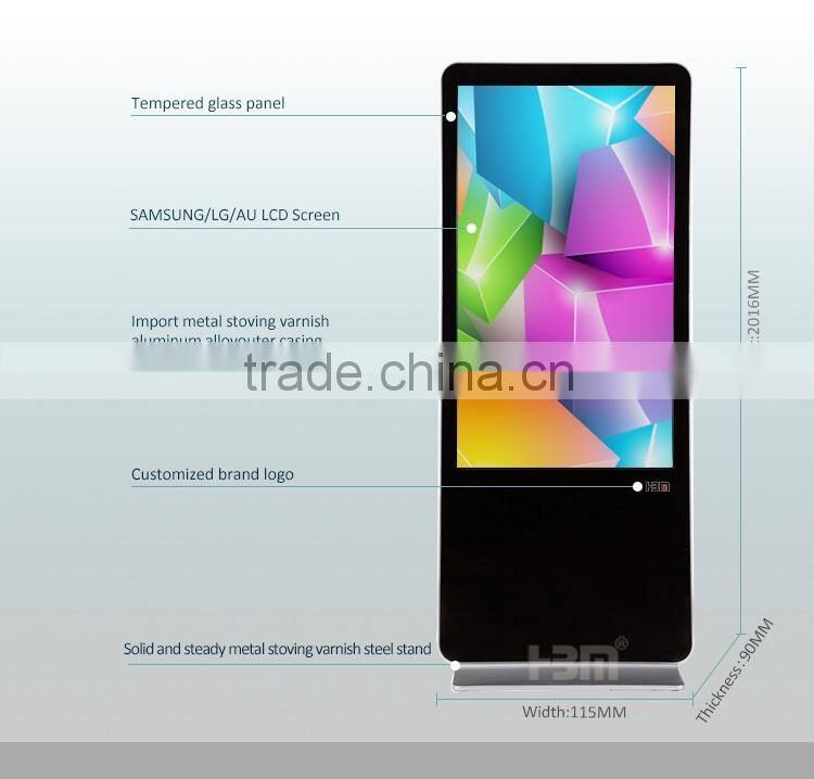hot sale lcd player windows os kiosk 55 inch floor standing media player