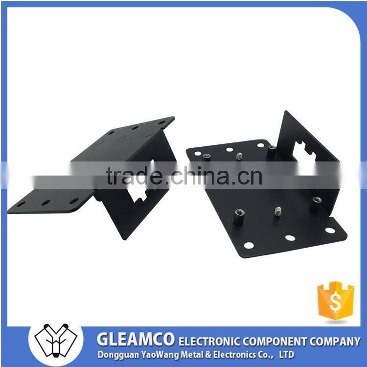 Custom metal sheet fabrication plated with powder coated black metal box