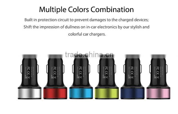 In-car Charger 2.4A 12-18V with MFI Certificate for iPad DV Camera PSP etc