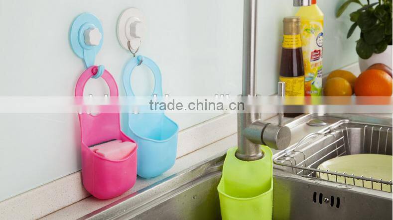 Hot sale high quality FDA and LFGB colorful silicone sponge soap holder/silicone storage bag kitchen producrs