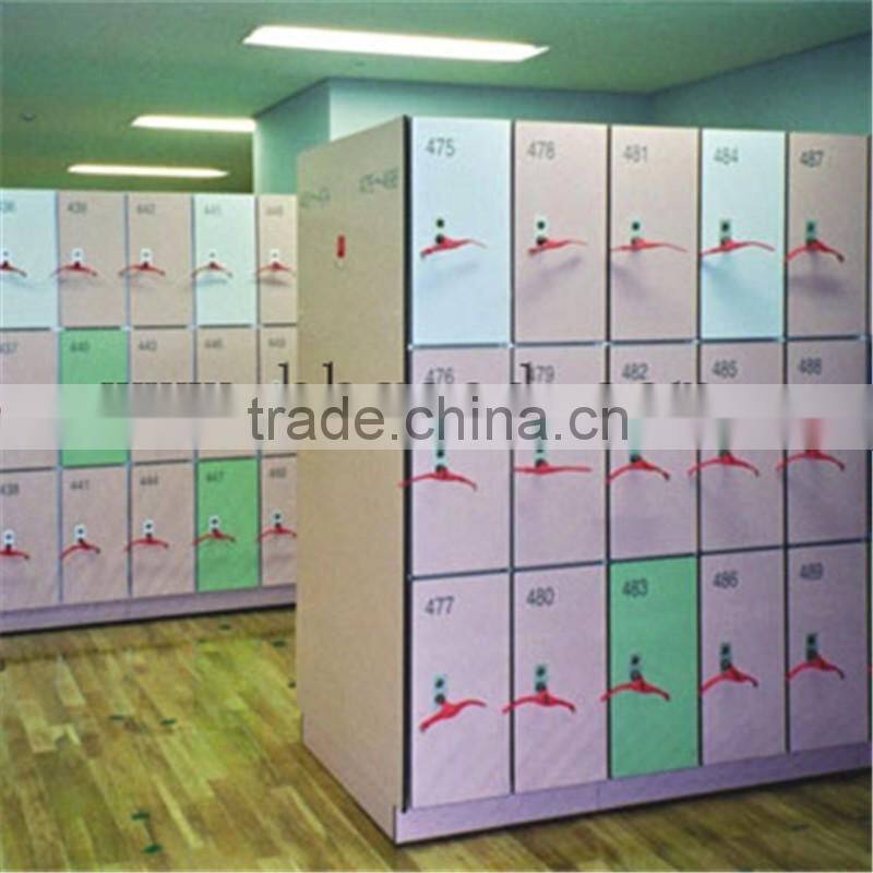 pink mordern style laminate lockers for public
