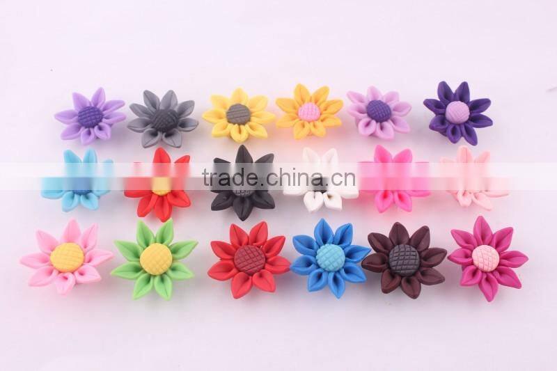 Look!! Discounted prices!! Halloween Mixed colors Soft ceramic porcelain flowers for DIY fashion jewelrys!! Cheapest!! !!