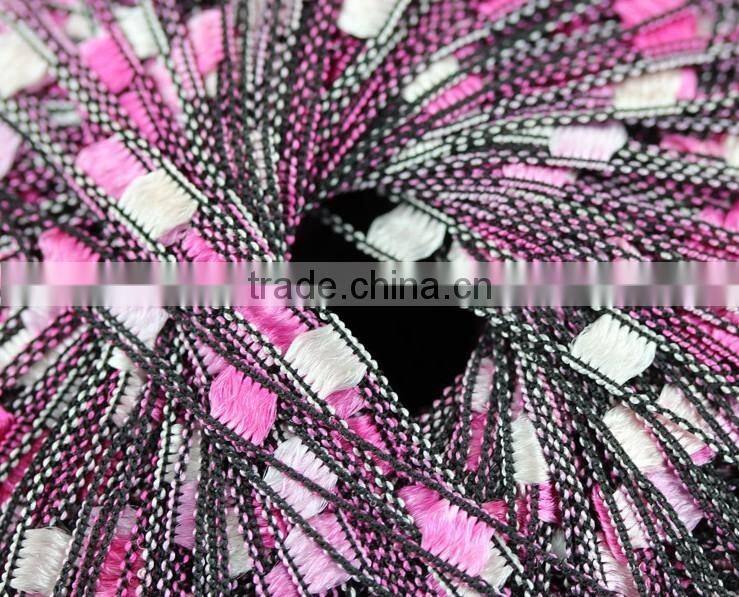 Doped Dyed Polyester/Nylon Fancy Ladder Yarn For Knitting Clothes