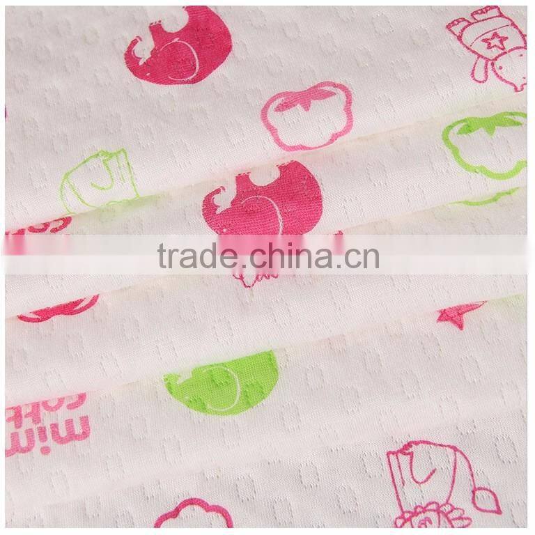 80%cotton 20%polyester jacquard scuba air layer floral printing fabric