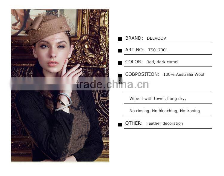 Wool Fascinator for Party ,Wedding Hair Accessories Hair Bow