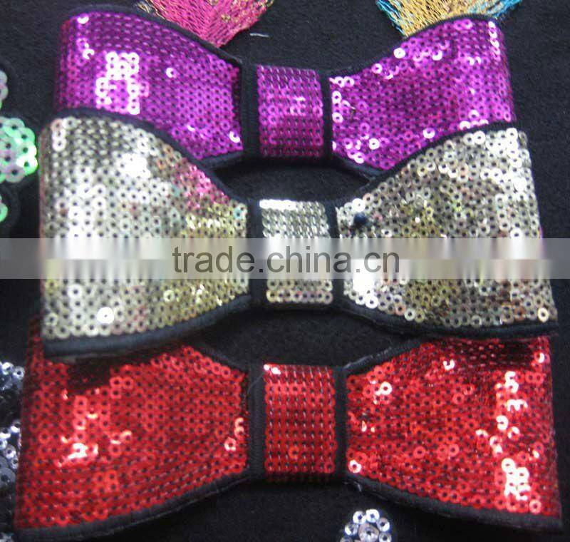 sequin bow applique
