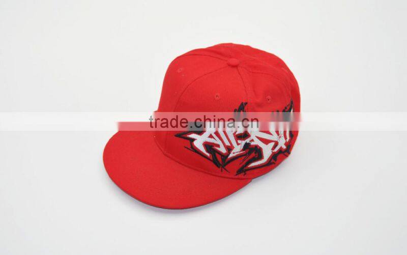 Cool Fashion 3D Embroidered Unisex Adjustable Premium Cotton Twill Fitted Hip-Hop Flat Brim Snapback Cap