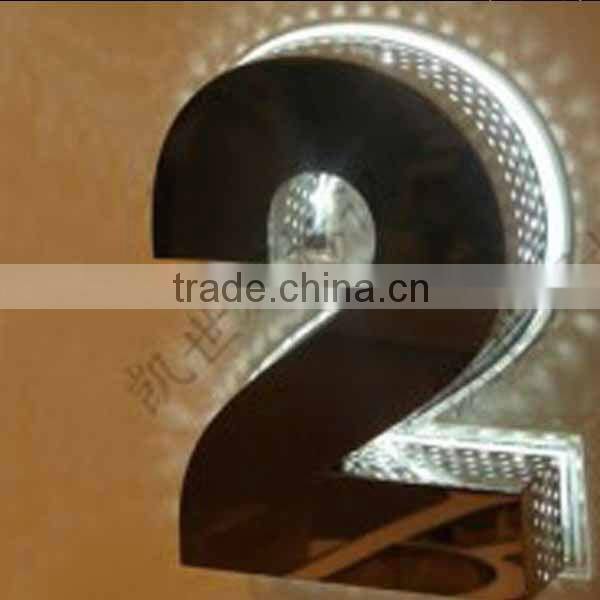 Latest design Punching metal advertising led channel letters