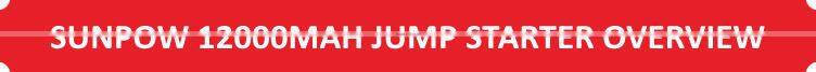 SUNPOW Auto Parts Model K3 12000mah Jump Starter