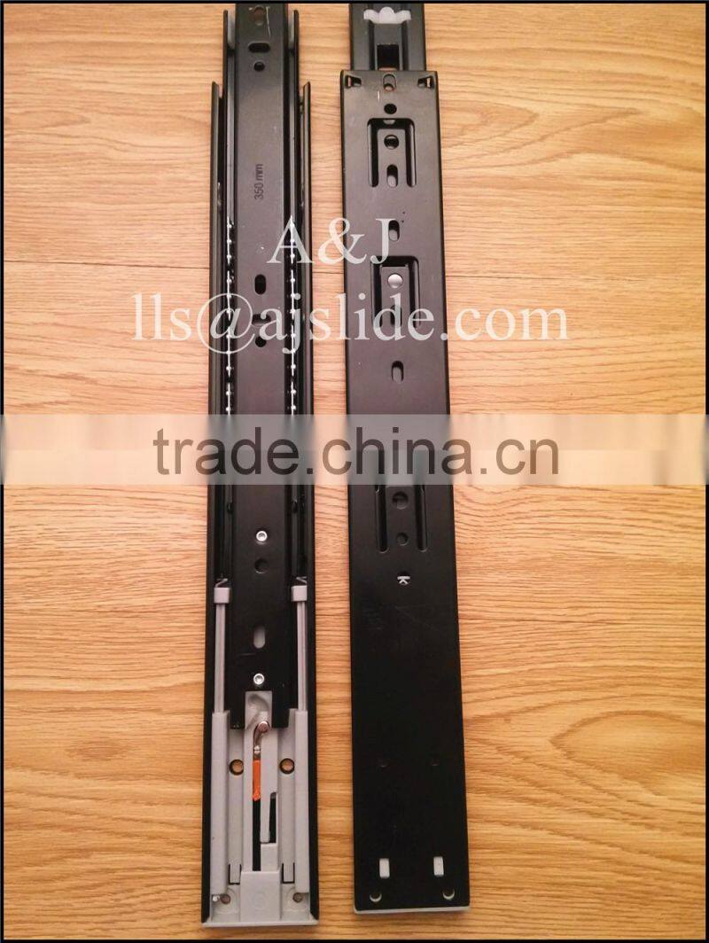 45mm three fold push to open drawer slides,plastic toy,heavy loading drawer