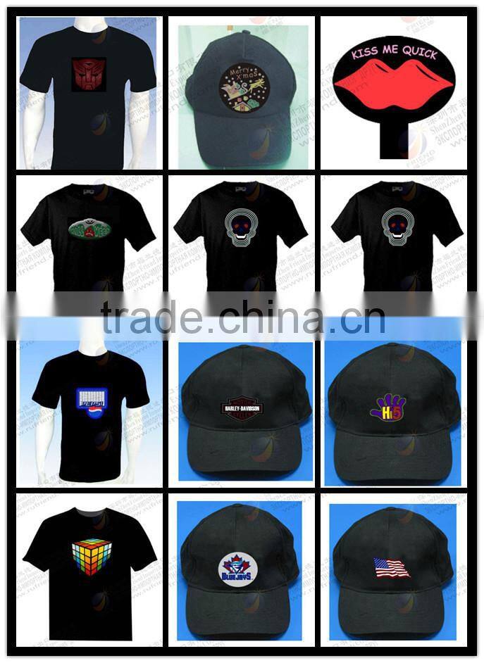 wholesale voice activated el t-shirt for DJ club house