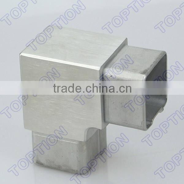 Stainless steel handrail tube connector elbow 90 degreee square connector