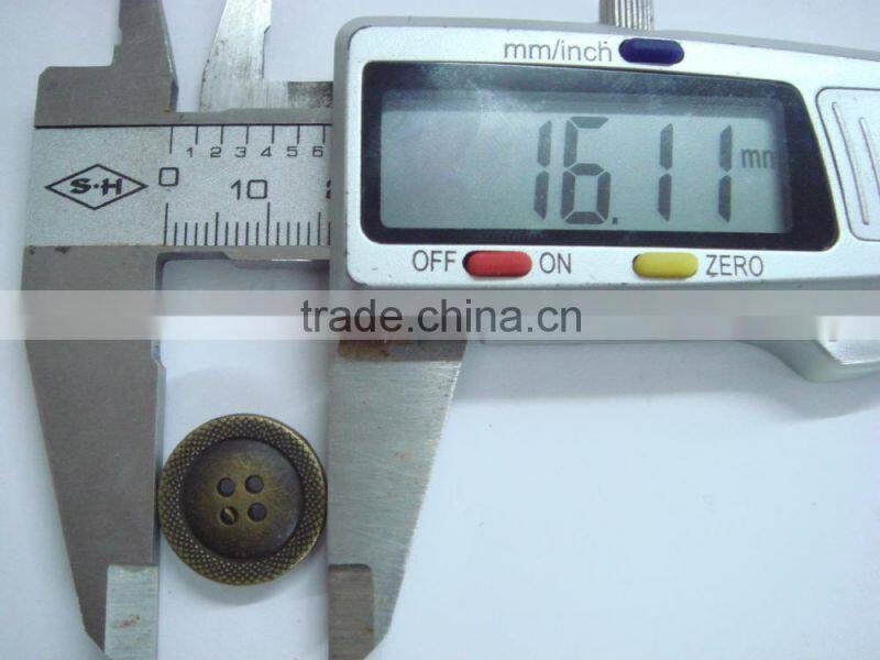 16mm hang zhou famous antic brass 4 eye button