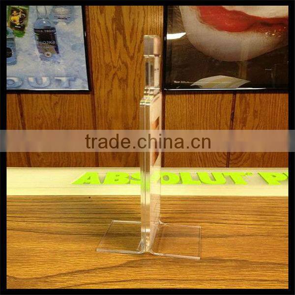 Custom bottle shape acrylic menu holder