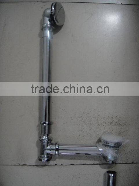 exposed overflow and drain for freestanding baths