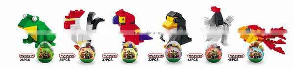 DIY Building Block,6 designs animals set,mini animal block