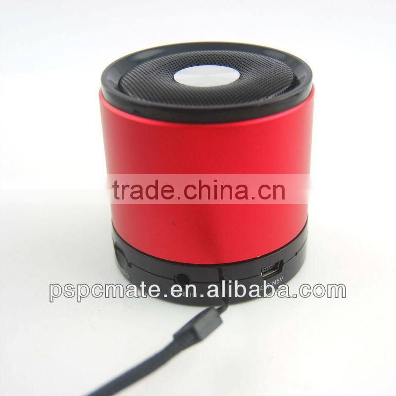 QUALITY Red Portable Bluetooth Metal Wireless 3W Mini Speaker HiFi Handsfree Mic