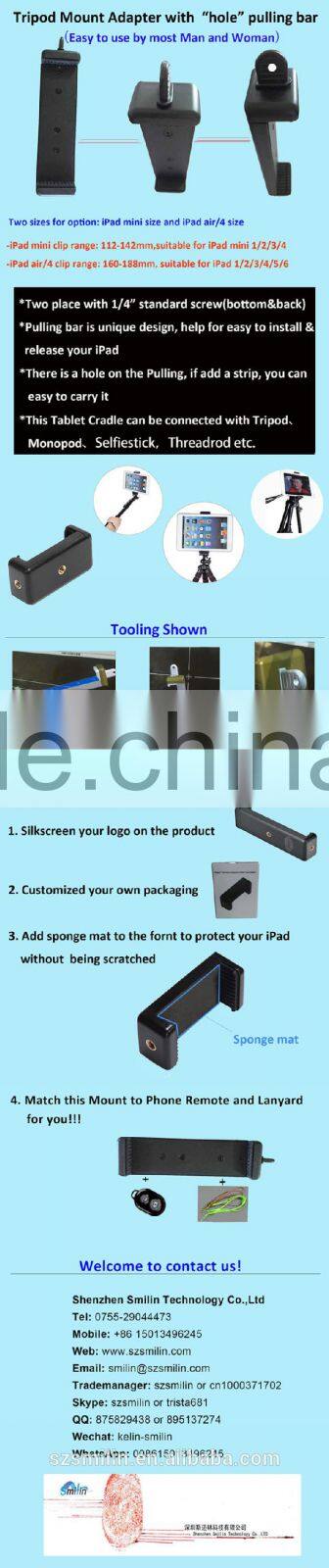 Photographer helper Monopod Holder Clamp Bag for tablet pc or iPad mini iPad 4/air 2