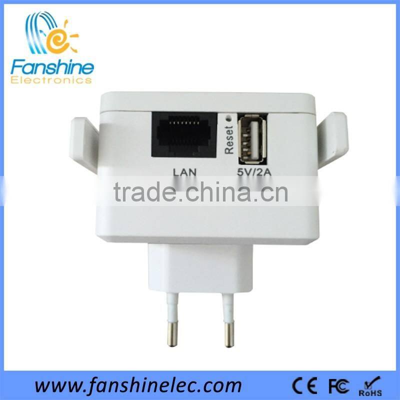 Fanshine Home Business Portable 300Mbps Wifi Repeater with RJ45 Network Cable