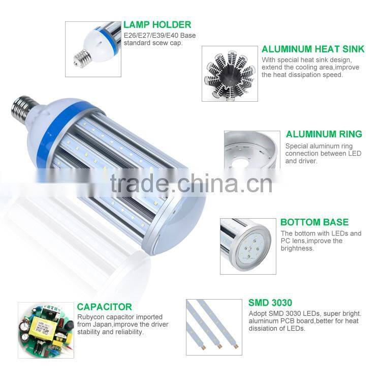 hot sale E40 B39 E27 E26 27w 36w 45w 54W 80W 100w 120w led corn street light