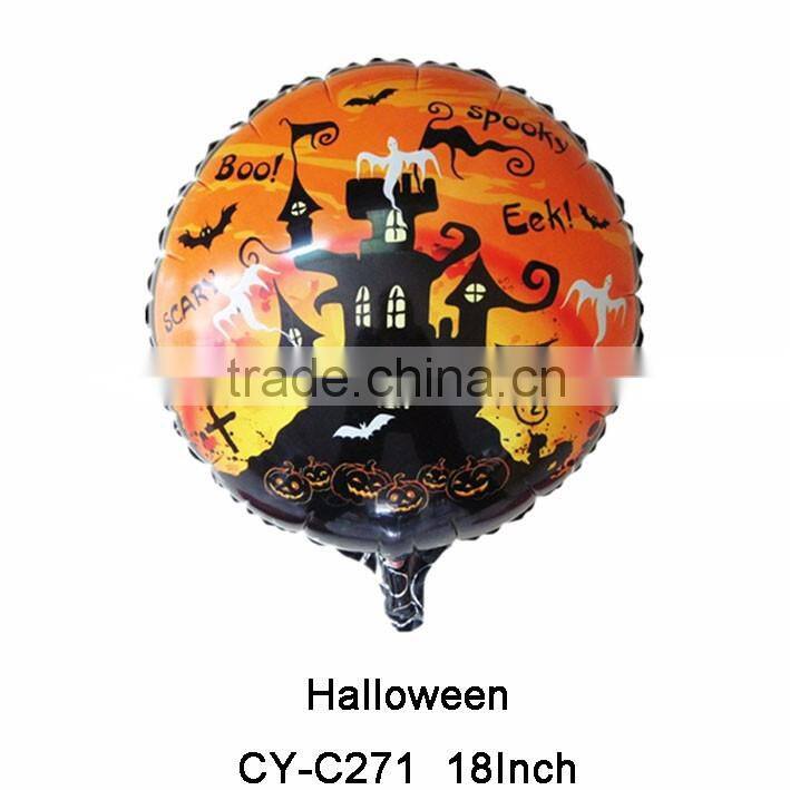 2016 wholesale product inflatable Halloween Pumpkin Decoration Merry Chrismas foil balloon