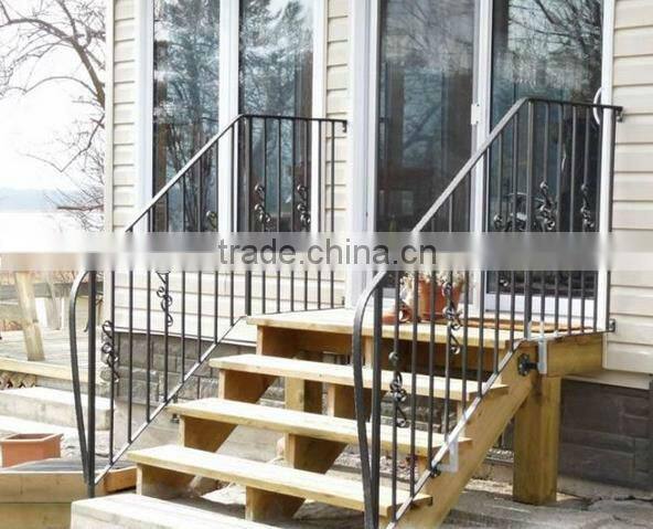 Top-selling hand forged exterior stair handrail