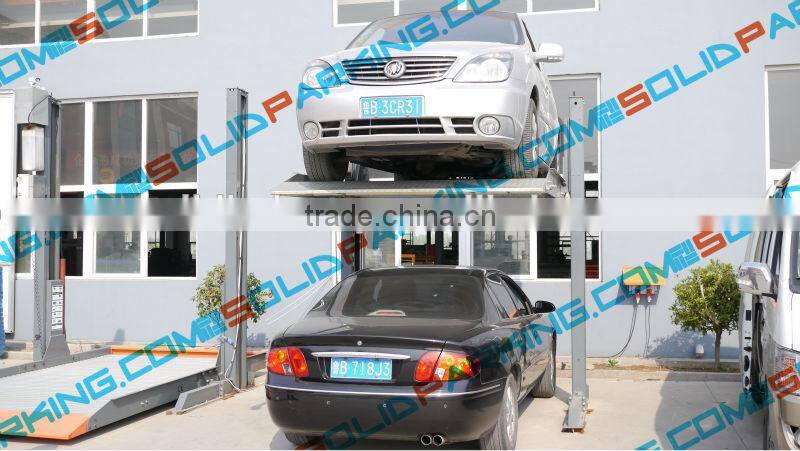 2 level Tier Protected Side Beam Design Anti-Fall Locks Easy Relocation Homemade Hydraulic car lift