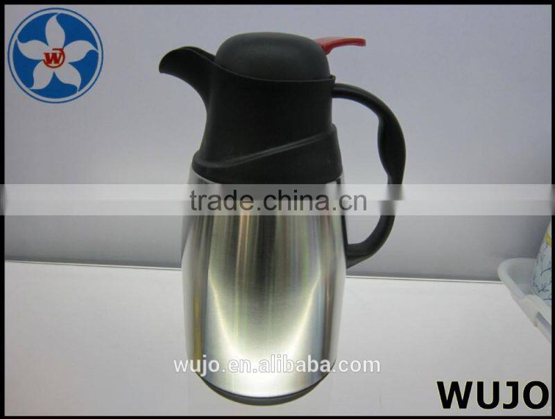Thermos stainless steel body, glass refill water pot, 700ml 1000ml beautiful Vacuum flask