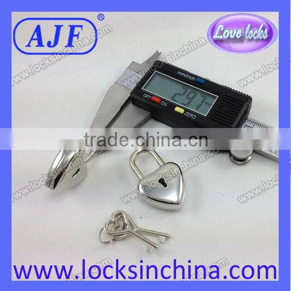 Promotional Silver Mini Heart cheap padlock and heart shape keys