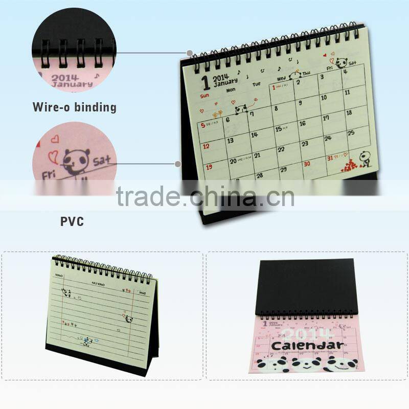 Favourable price foldable calendar/tent desk calendar printing