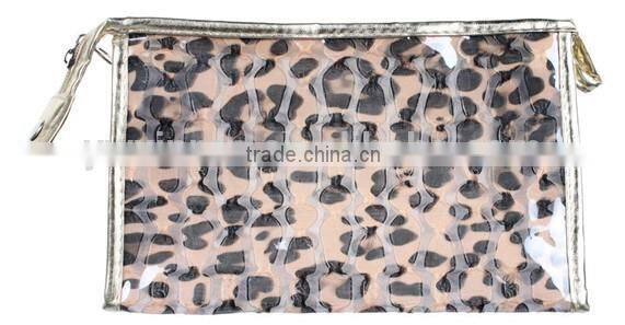 Factory price clear plastic zipper cosmetic bags