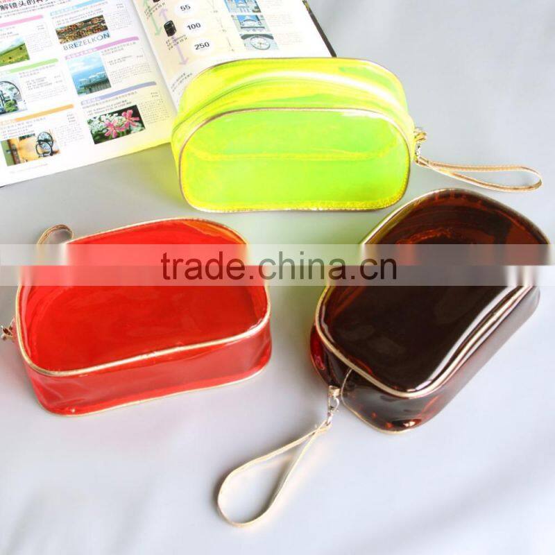 Clear Transparent PVC Makeup Bag With Zipper Travel Cosmetic Bag