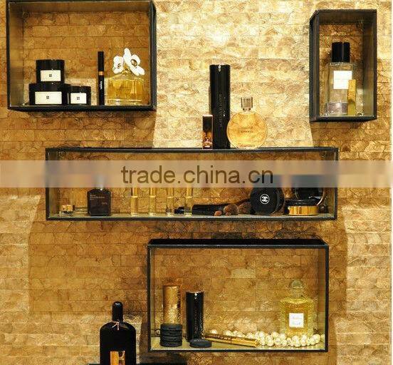 Natural capiz gold mother of pearl seashell mosaic wall tile wall panel