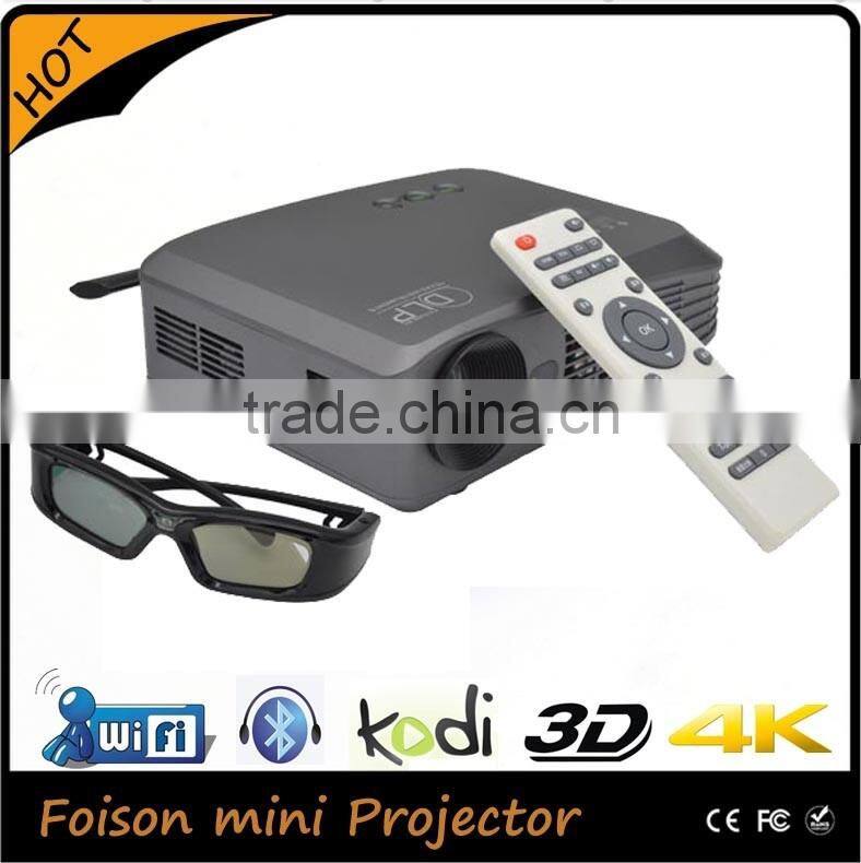 Portable DLP Style Smart Beam home theater 3D projector with Buit-in Wifi