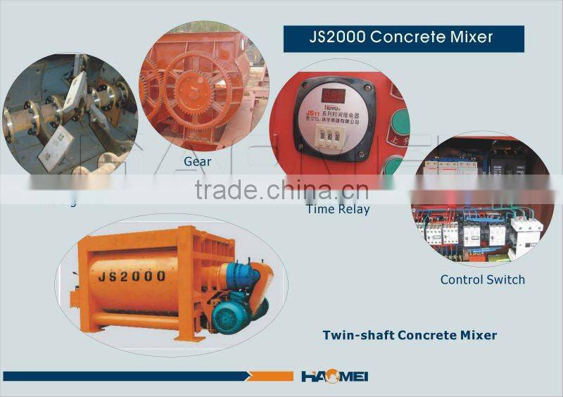 su mejor opcional JS2000 mezcladora de hormigon de haomei