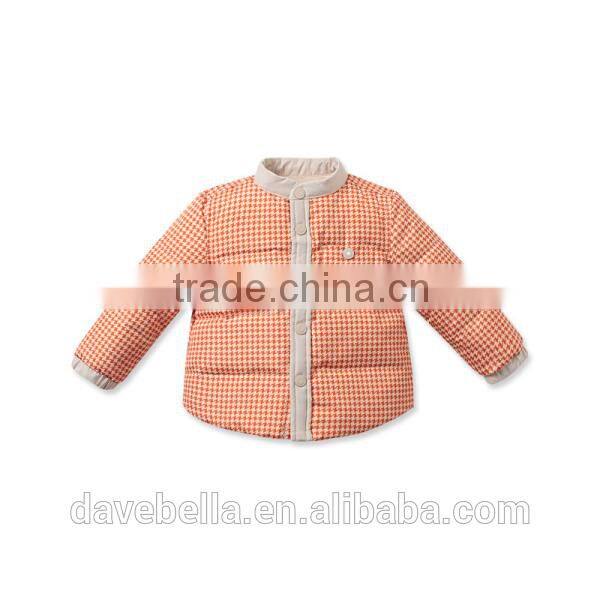 DB1616 dave bella 2014 winter infant coat baby wadded jacket padded jacket outwear winter coat jacket down coat outwear