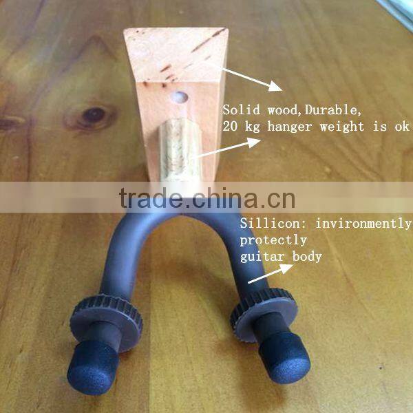 Locking Type Short Guitar Wall Hanger Pothook Made of Metal/Wood