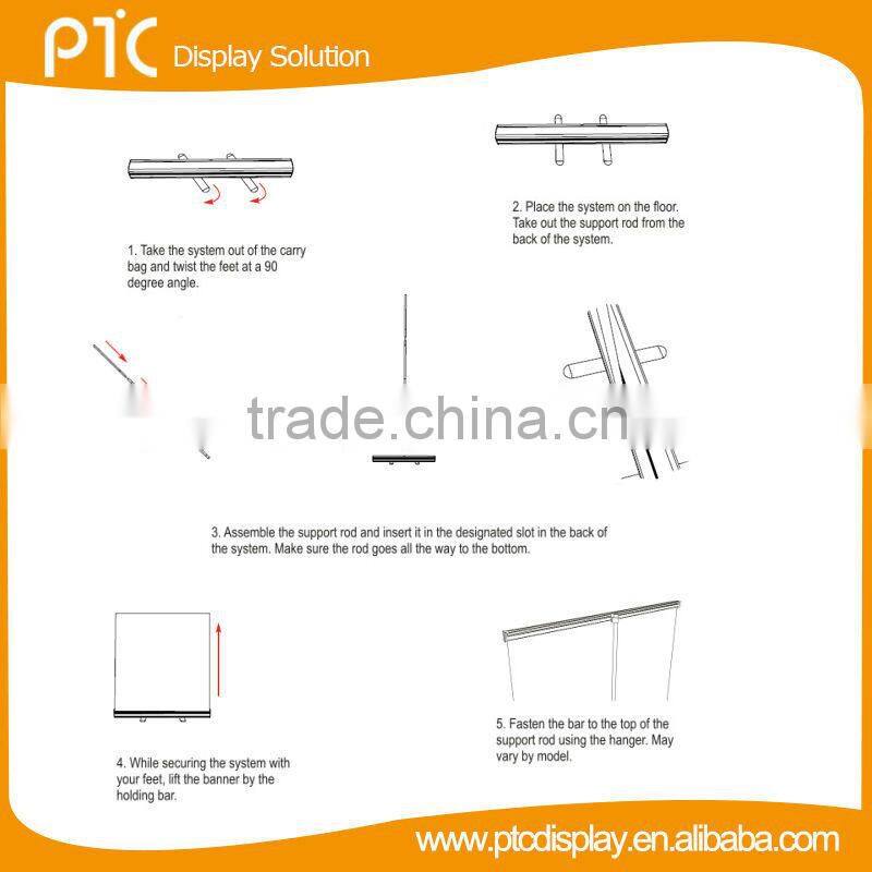 Teardrop protable display stand without foot